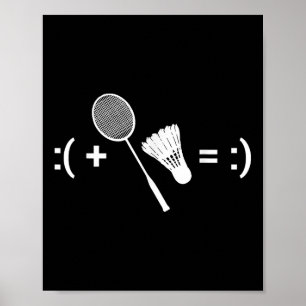 Badminton Love Shuttle Racquet Sport Badminton Poster