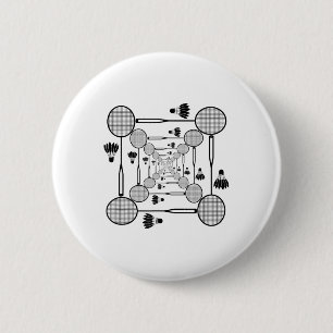 Badminton Love Team Player Coach 6 Cm Round Badge