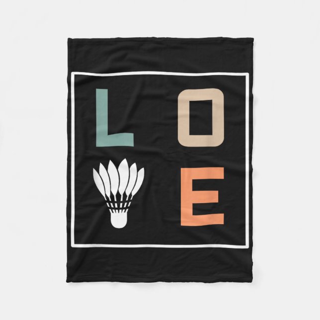 Badminton Love Team Player Coach  Fleece Blanket (Front)