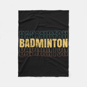 Badminton Love Team Player Coach Fleece Blanket