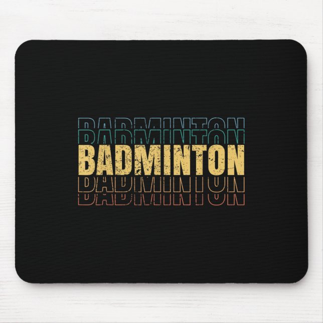 Badminton Love Team Player Coach  Mouse Mat (Front)