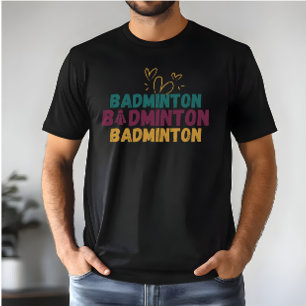 Badminton Lover – Cute Shuttlecock & Hearts T-Shirt