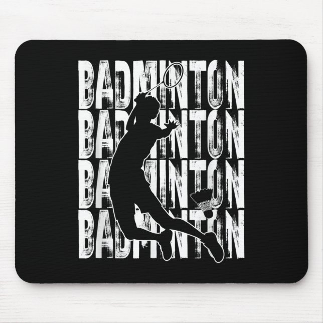 Badminton Lovers Theme Graphic Design  Mouse Mat (Front)