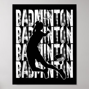 Badminton Lovers Theme Graphic Design Poster