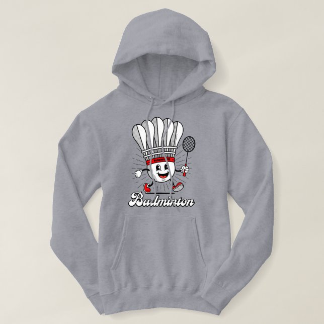 Badminton Mascot Classic Hoodie (Design Front)