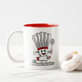 Badminton Mascot Classic Two-Tone Coffee Mug