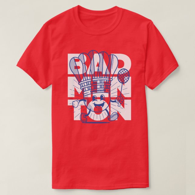 Badminton Mascot OVERPRINT T-Shirt (Design Front)