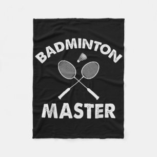 Badminton Master Funny Badminton Player Shuttle Ra Fleece Blanket