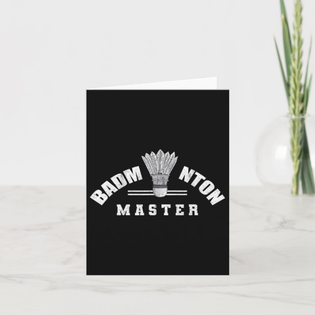 Badminton Master Shuttle Birdie Badminton  Card (Front)
