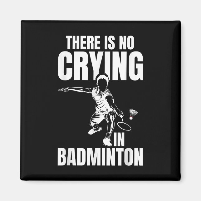 Badminton Match Luck Skill Team Shuttle Coach Badm Magnet (Front)