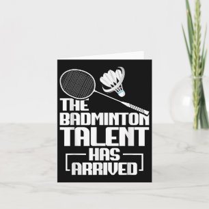 Badminton Match Talent Shuttle Player Badminton  Card