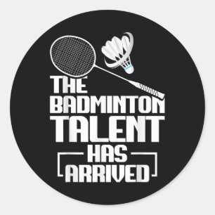 Badminton Match Talent Shuttle Player Badminton  Classic Round Sticker