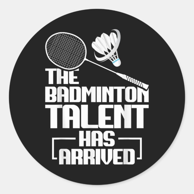 Badminton Match Talent Shuttle Player Badminton  Classic Round Sticker (Front)