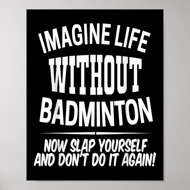 Badminton Men And Women Birdie Player Kids  Poster (Front)