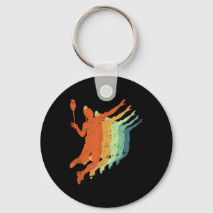 Badminton, Men Women Kids, Retro, Vintage, Badmint Key Ring
