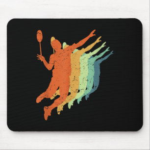 Badminton, Men Women Kids, Retro, Vintage, Badmint Mouse Mat