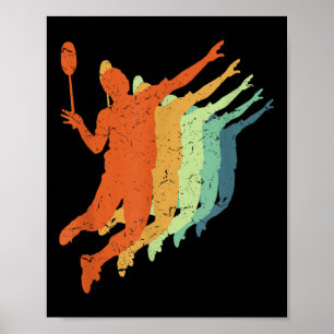 Badminton, Men Women Kids, Retro, Vintage, Badmint Poster