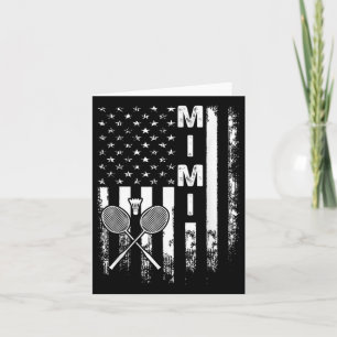 Badminton Mimi American Flag Vintage Christmas Xma Card