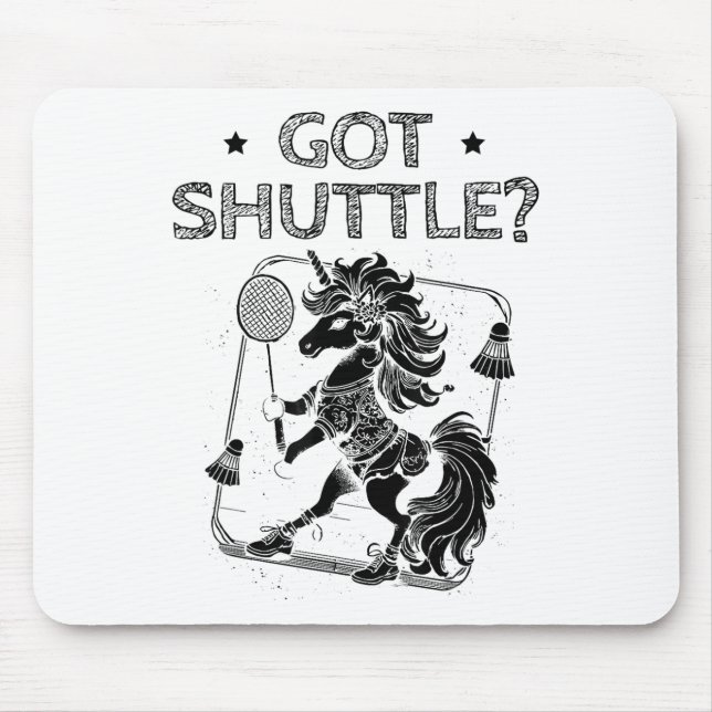 Badminton Mode On Shuttle Racket  Mouse Mat (Front)