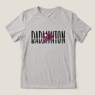 Badminton Mum Bold Layered Text Tri-Blend Shirt