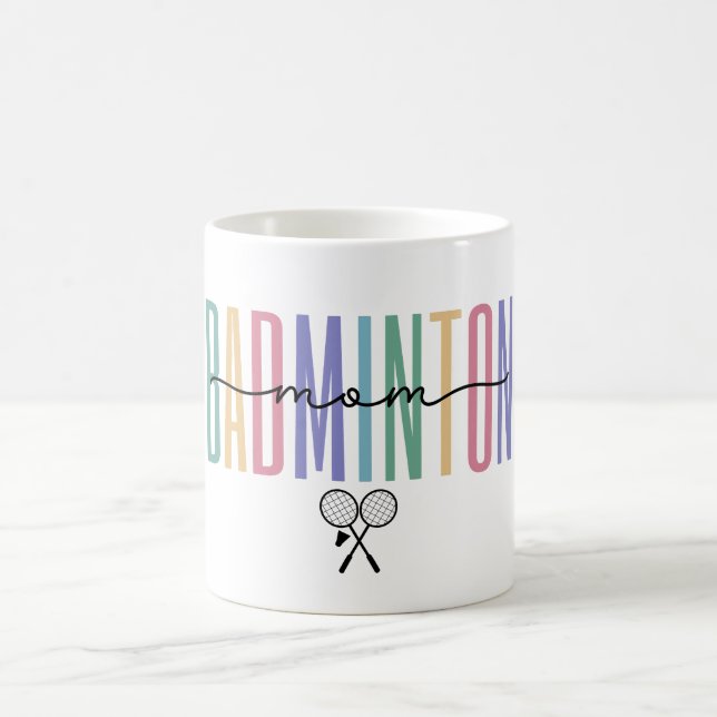 Badminton Mum Colourful  Coffee Mug (Center)
