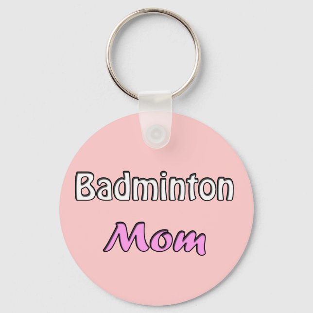 Badminton Mum Key Ring (Front)