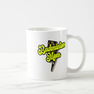 Badminton Mum Leopard Bolt Thunder Vintage Sports  Coffee Mug