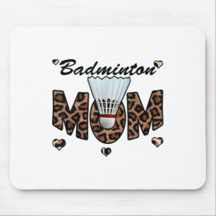 Badminton Mum Leopard Funny Badminton Mum Mothers  Mouse Mat