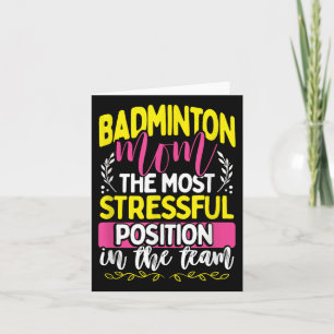 Badminton Mum Tee For Women Wife Or Mum Badminton Card