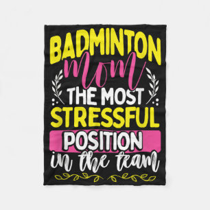 Badminton Mum Tee For Women Wife Or Mum Badminton  Fleece Blanket