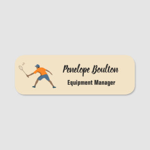 Badminton Name Tag