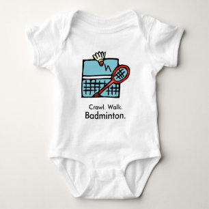 Badminton Newborn Gift, Shuttlecock Baby Bodysuit