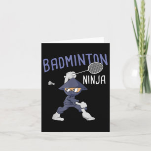 Badminton Ninja Kids Shuttle Boy Badminton  Card