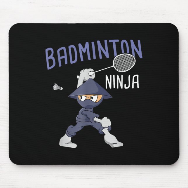 Badminton Ninja Kids Shuttle Boy Badminton  Mouse Mat (Front)