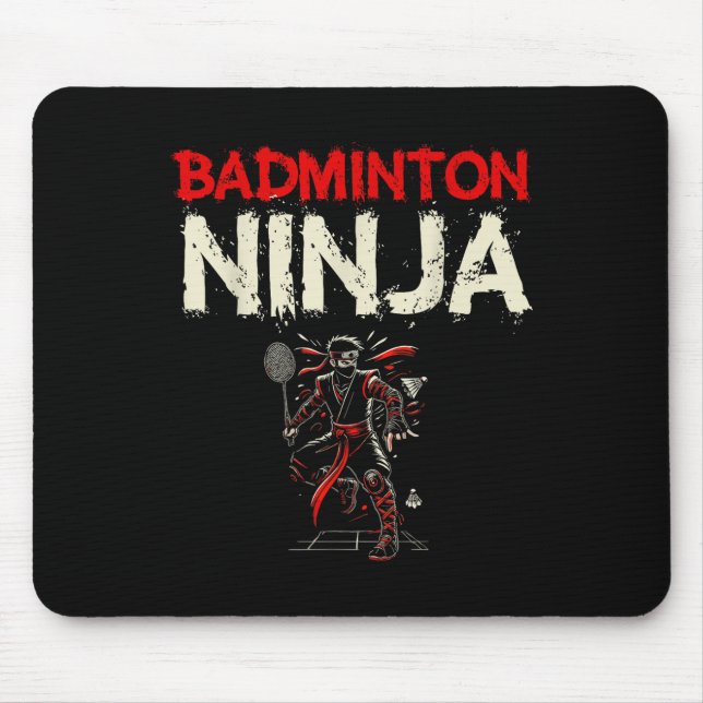 Badminton Ninja Shuttle  Mouse Mat (Front)