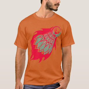 Badminton On Fire Summer Design by Tobe Fonseca T-Shirt