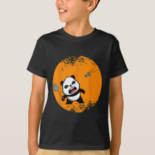 Badminton Panda Bear Shrub Spirit Animal Giant Rol T-Shirt