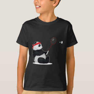 Badminton Panda Funny Sweet Sport Humor Shuttle An T-Shirt