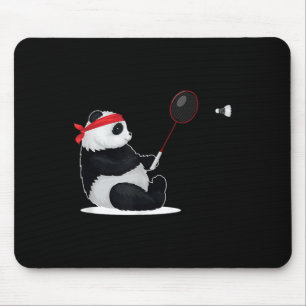 Badminton Panda Funny Sweet Sport Humour Shuttle A Mouse Mat