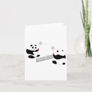 Badminton Panda Volley Card