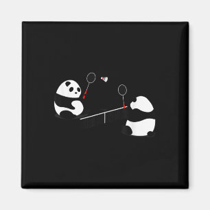 Badminton Panda Volley  Magnet