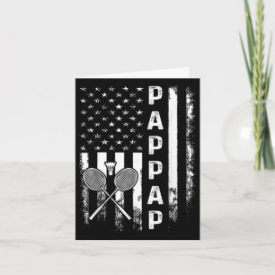 Badminton Pappap American Flag Vintage Christmas X Card