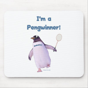 Badminton Penguin Mouse Mat