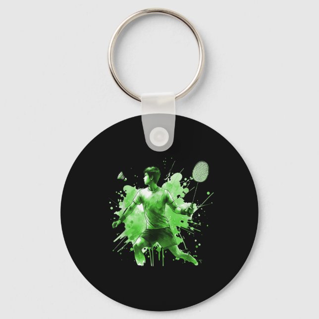 Badminton Pion Energetic Burst  Key Ring (Front)