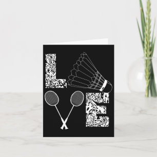 Badminton Player Badminton Lover Shuttle  Card