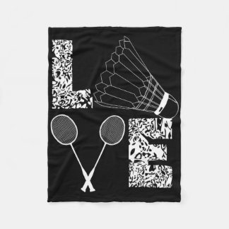 Badminton Player Badminton Lover Shuttle  Fleece Blanket
