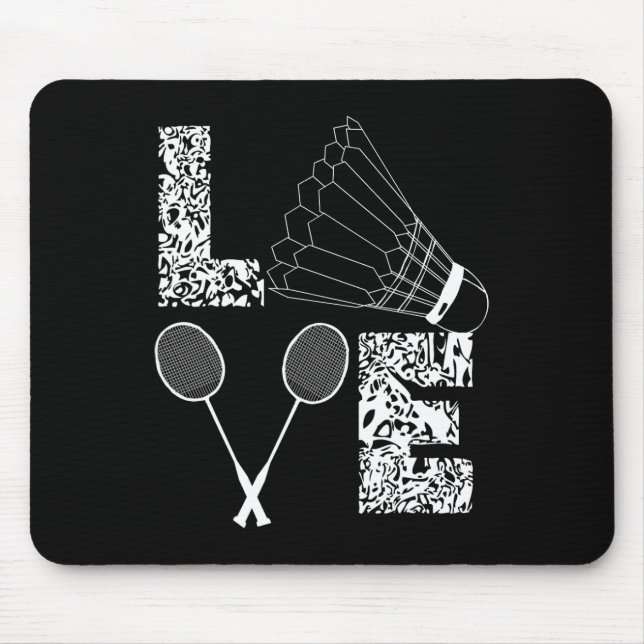 Badminton Player Badminton Lover Shuttle  Mouse Mat (Front)