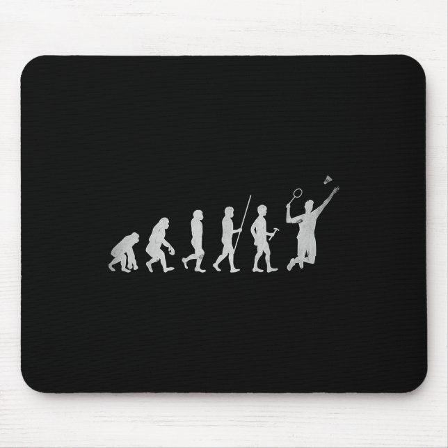 Badminton Player Birdie Shuttle Smash  Mouse Mat (Front)