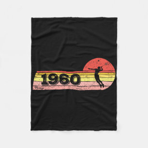 Badminton-player Born 1960 Birthday Vintage Women Fleece Blanket
