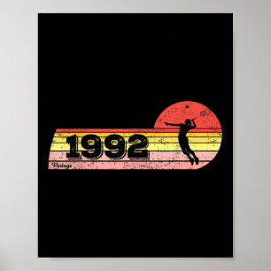 Badminton-player Born 1992 Birthday Vintage Women  Poster